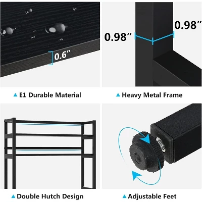 Tribesigns 5-Tier Ketchen Baker's Rack, Freestanding Utility Cart Storage Shelf Organizer 5 Tribesigns 5-Tier Ketchen Baker's Rack, Freestanding Utility Cart Storage Shelf Organizer - Image 5