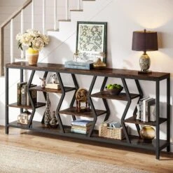 Tribesigns 70.9 Inches Sofa Console Table With 4 Tier Wood Storage Shelves -Tribesigns Sales Store GUEST 5cd2160b 795b 4f71 b788 0a35c8596b3c