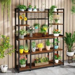 Tribesigns 55" Kitchen Hutch Cabinet Microwave Stand With 11 Hooks, 5-tier Baker’s Rack With Storage Shelf -Tribesigns Sales Store GUEST 5ea0f741 91a2 411f a746 a3a4b27f6604