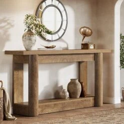 Tribesigns 63"Farmhouse Console Table, Narrow Long Sofa Table Behind The Couch, 2-Tier Storage Entryway Furniture For Living Room -Tribesigns Sales Store GUEST 5ea6c519 624f 486d aaa4 f9c3f0e5d0c9