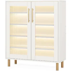 Tribesigns Shoe Cabinet With LED Light & Acrylic Doors, 5-Tier Shoe Organizer Storage Rack -Tribesigns Sales Store GUEST 5edaf813 1b60 4133 a4da b7c841b53957