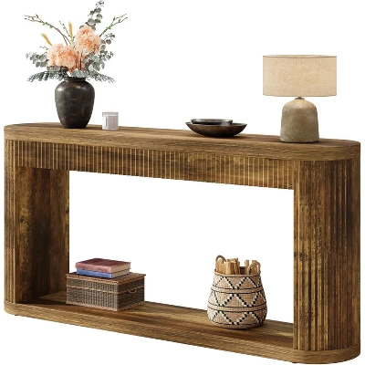 Tribesigns 63" Console Table For Entryway, Narrow Wood Sofa Table Behind Couch For Entrance, Hallway, Foyer 7 Tribesigns 63" Console Table For Entryway, Narrow Wood Sofa Table Behind Couch For Entrance, Hallway, Foyer - Image 7