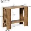 Tribesigns 2-Tier Side Table, Farmhouse End Table With Storage Shelves, Sofa Side Table For Small Spaces, Living Room, Bedroom, Rustic Brown