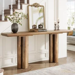 70.87-Inch Extra Long Console Table, Wood Sofa Table