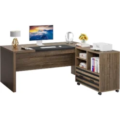 Tribesigns 62.2" Large Executive Desk With Mobile File Cabinet, L-Shaped Office Desk With Storage Shelves 19 Tribesigns 62.2" Large Executive Desk With Mobile File Cabinet, L-Shaped Office Desk With Storage Shelves -Tribesigns Sales Store GUEST 61e20f42 2c65 4417 9da7 a905fe569807