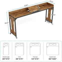 Tribesigns 71" Queen Size Overbed Table With Adjustable Tilt Board, Mobile Laptop Cart With Outlets & USB Ports 10 Tribesigns 71" Queen Size Overbed Table With Adjustable Tilt Board, Mobile Laptop Cart With Outlets & USB Ports -Tribesigns Sales Store GUEST 644a821c a174 47f7 b14b cd12ee825d5b