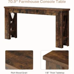 Tribesigns 70.9" Extra Long Console Table, Farmhouse Narrow Entryway Table With H-Shaped Legs For Living Room, Hallway -Tribesigns Sales Store GUEST 65f836ee 5912 4240 b80c c15076014ae0