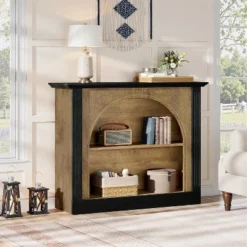 Tribesigns 3-Tier Console Table, 43.3"Entryway Table TV Console With Arch Storage For Hallway, Living Room, Brown Black -Tribesigns Sales Store GUEST 67c22a0e b62c 41ee 8e22 e884fec2d9ca