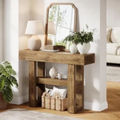 Tribesigns 41.34"Farmhouse Console Table, 2-Tier Narrow Sofa Table Behind The Couch, With Storage Shelves For Living Room -Tribesigns Sales Store GUEST 68046f02 4650 48fa ad7a 902abd126da0