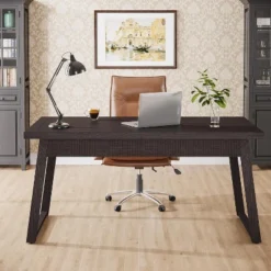Tribesigns Home Office Executive Desk, 55 Inches Wood Computer Desk With Drawer, Mid-Century Study Writing Table Workstation Furniture -Tribesigns Sales Store GUEST 6932adb3 348e 45f8 ba2e 2a6b4784e4f8