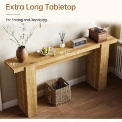 Tribesigns Solid Wood Console Table, 67"Entryway Table With Spacious Tabletop, Long Narrow Sofa Table For Hallway, Living Room, Entrance, Brown -Tribesigns Sales Store GUEST 69f682f7 2eb7 4280 8169 ff86151e2812