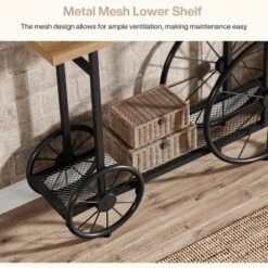 Tribesigns 47.2" Industrial Console Table, Entryway Table With Metal Mesh Storage Shelf, 2-Tier Sofa Table For Living Room, Hallway, Foyer -Tribesigns Sales Store GUEST 6a296292 2f8c 4251 b0f4 4872dc3e638d