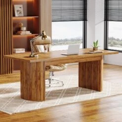 Tribesigns 78.74" Extra Long Executive Desk, Large Computer Office Desk With Wooden Double Pedestal -Tribesigns Sales Store GUEST 6ade3b7a 72db 42d7 8863 d41acbb141b8