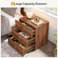Tribesigns Nightstand With 3 Drawers, Mid-Century Modern Night Stand With Storage For Bedroom, End Table With Solid Handles, Walnut Brown -Tribesigns Sales Store GUEST 6b2e3bbe 83fa 4e7c 9c49 a7996d87bf16