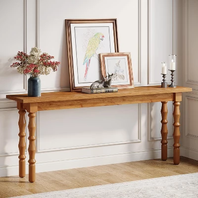 Tribesigns 70.9 Inch Narrow Sofa Table, Extra Long Console Table Behind Couch With Solid Wood Leg For Living Room Hallway Entrance 2 Tribesigns 70.9 Inch Narrow Sofa Table, Extra Long Console Table Behind Couch With Solid Wood Leg For Living Room Hallway Entrance - Image 2