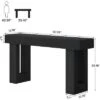 Tribesigns 63-Inch Console Table, Wooden Rectangular Sofa Table Behind The Couch For Entrance, Hallway