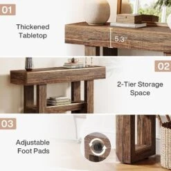 Tribesigns 41.34-Inch Farmhouse Console Table, 2-Tier Narrow Sofa Table Behind The Couch -Tribesigns Sales Store GUEST 6ee98f5e b6aa 47d8 9d8b 8295d94b356f
