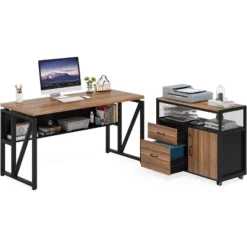Tribesigns 55-inch L Shaped Desk With Drawer Cabinet, Executive Computer Desk For Home Office -Tribesigns Sales Store GUEST 6fa911d6 c003 406f 8d01 0a79c35a831f