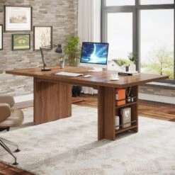 Tribesigns 63 Inches Office Executive Desk, Home Office Desk Large Computer Writing Table With Storage
