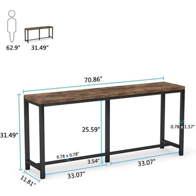 Tribesigns 70.9" Sofa Table, Narrow Entryway Table For Living Room 6 Tribesigns 70.9" Sofa Table, Narrow Entryway Table For Living Room - Image 6