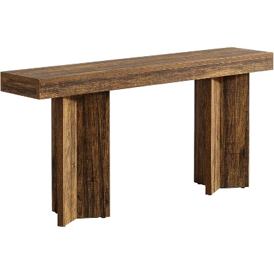 Tribesigns 63" Farmhouse Console Table, Wooden Rectangular Sofa Table Behind The Couch 9 Tribesigns 63" Farmhouse Console Table, Wooden Rectangular Sofa Table Behind The Couch - Image 9