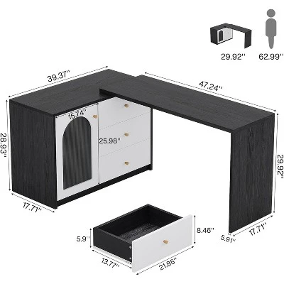 Tribesigns L-Shaped Reversible Computer Desk 1 Tribesigns L-Shaped Reversible Computer Desk