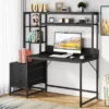 Tribesigns 55 Inch Computer Desk With 2 Drawers And Storage Shelves