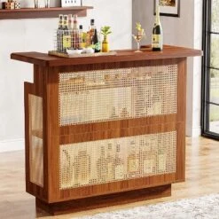 Tribesigns Rattan Home Bar Unit, Farmhouse 4-Tier Mini Bar Table With 4 Stemware Racks And Heightened Base, Liquor Bar Cabinet For Home Pub 11 Tribesigns Rattan Home Bar Unit, Farmhouse 4-Tier Mini Bar Table With 4 Stemware Racks And Heightened Base, Liquor Bar Cabinet For Home Pub -Tribesigns Sales Store GUEST 756a76bf 7e2b 4e3a ad0a d5d843f949c8