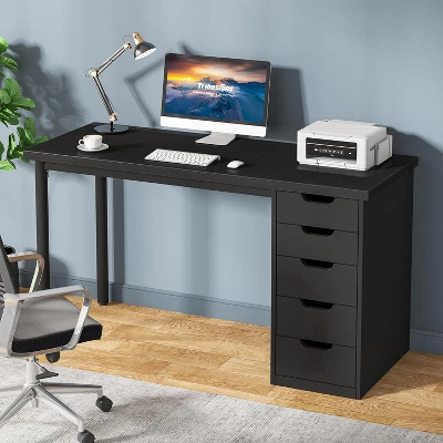 Tribesigns Computer Desk With 5 Drawers, 47 Inches Modern Simple Home Office Desk Study Writing Table For Small Spaces 10 Tribesigns Computer Desk With 5 Drawers, 47 Inches Modern Simple Home Office Desk Study Writing Table For Small Spaces - Image 10