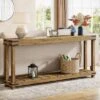 Tribesigns 70.9-Inch Extra Long Sofa Table, 2-Tier Farmhouse Console Table With Storage Shelves