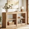 Tribesigns 59-Inch 3-Tier Farmhouse Entryway Table, Wood Console Table Behind Couch
