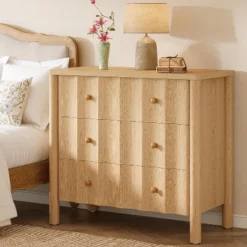 Tribesigns 31.5-Inch 3-Drawer Nightstand, Modern Large Night Stand, Oversized Bedside Table, End Table For Bedroom, Living Room