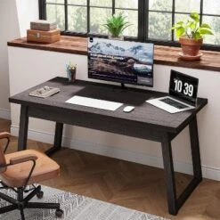 Tribesigns Home Office Executive Desk, 55 Inches Wood Computer Desk With Drawer, Mid-Century Study Writing Table Workstation Furniture -Tribesigns Sales Store GUEST 7a733081 697c 4b97 8052 159d0e21a902