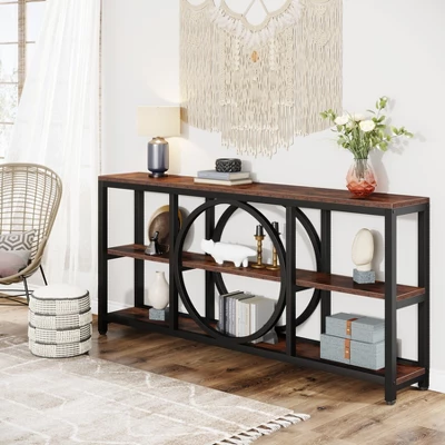 Tribesigns 70.9 Inches 3-Tier Extra Long Console Table 6 Tribesigns 70.9 Inches 3-Tier Extra Long Console Table - Image 6