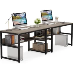 Tribesigns Double Desk With Bookshelf, 78.7" Computer Office Double Desk For Two Persons, Writing Desk Workstation With Shelf For Home Office 17 Tribesigns Double Desk With Bookshelf, 78.7" Computer Office Double Desk For Two Persons, Writing Desk Workstation With Shelf For Home Office -Tribesigns Sales Store GUEST 7c329f14 5b76 4b45 b0fc c5de942bdcf4