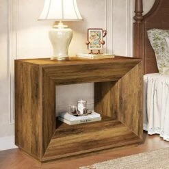 Tribesigns 2-Tier Large Nightstand With Shelf, 35.43 -InchOversized Night Stand For Bedroom, Rustic Brown Side Table For Bedroom,Brown -Tribesigns Sales Store GUEST 7c6fbaa9 d0f0 4c61 8f30 0c81da1dad9d