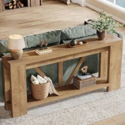 70.9-Inch Extra Long Console Table, 2-Tier Farmhouse Sofa Table Behind Couch, Large Entry Console With Storage For Hallway, Foyer -Tribesigns Sales Store GUEST 7cd487ac d0cf 4357 a023 ce8a48889cbc