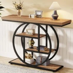 Tribesigns Industrial 4-Tier 41.3" Console Table With Circle Base -Tribesigns Sales Store GUEST 7d1391e1 5dcd 47b9 a359 9a40ff1ab235