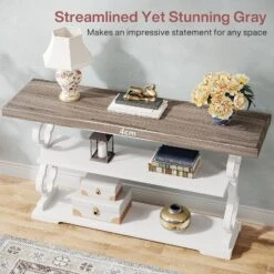 Tribesigns 55" 3-Tier Sofa Console Table -Tribesigns Sales Store GUEST 7f47c16d 728e 45c6 bc78 72f3ec16c83b