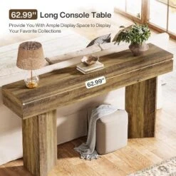 Tribesigns 63-Inch Farmhouse Console Table, Narrow Long Sofa Table Behind Couch -Tribesigns Sales Store GUEST 7f6d2f7e 9742 442b b814 46e68dfb2c23