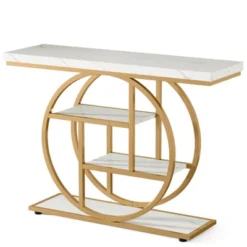 Tribesigns Industrial 4-Tier 41.3" Console Table With Circle Base -Tribesigns Sales Store GUEST 7f8a8554 3385 438b b513 c68898eeee29