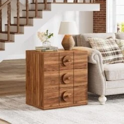 Tribesigns Nightstand With 3 Drawers, Mid-Century Modern Night Stand With Storage For Bedroom, End Table With Solid Handles, Walnut Brown -Tribesigns Sales Store GUEST 80511b1d 1541 4795 b66a 0e2d30b3f6dc
