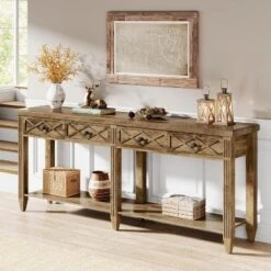 Tribesigns 70.87-Inch Extra Long Console Table, 4-Drawer Farmhouse Sofa Table For Entryway -Tribesigns Sales Store GUEST 83767259 b0b8 480a 908c f639b58c590b