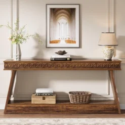 Tribesigns 2-Tier Farmhouse Console Table, 70.87" Extra Long Entryway Table With Storage -Tribesigns Sales Store GUEST 8562b2f3 b149 4f41 bcc1 dc6226d2960b