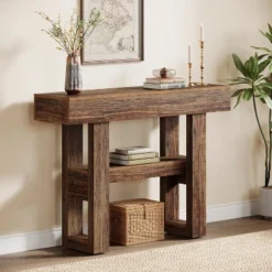 Tribesigns 41.34-Inch Farmhouse Console Table, 2-Tier Narrow Sofa Table Behind The Couch -Tribesigns Sales Store GUEST 856375df 7cfa 4f68 a1fe 342c3feb668f