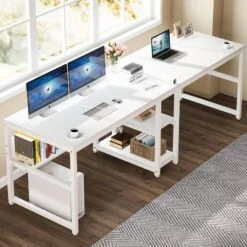 Tribesigns Two Person Desk With Bookshelf, 78.7 Computer Office Double Desk, Writing Desk Workstation With Shelf For Home Office 9 Tribesigns Two Person Desk With Bookshelf, 78.7 Computer Office Double Desk, Writing Desk Workstation With Shelf For Home Office -Tribesigns Sales Store GUEST 867b873b 2641 447c 8782 a3ec5280a70b