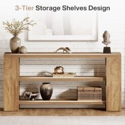 70.9" 3-Tier Extra Long Console Table, Narrow Wooden Sofa Table Behind Couch, Farmhouse Entry Foyer Table For Living Room, Hallway 12 70.9" 3-Tier Extra Long Console Table, Narrow Wooden Sofa Table Behind Couch, Farmhouse Entry Foyer Table For Living Room, Hallway -Tribesigns Sales Store GUEST 87ccfad1 65f3 4b64 a678 f5cda16f9cde