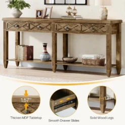 Tribesigns 70.87-Inch Extra Long Console Table, 4-Drawer Farmhouse Sofa Table For Entryway -Tribesigns Sales Store GUEST 880949e5 9df8 4f1c 8219 f6f6ceb29de3