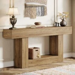 Tribesigns Farmhouse 2-Tier 63" Console Table With U-Shaped Base For Living Room 25 Tribesigns Farmhouse 2-Tier 63" Console Table With U-Shaped Base For Living Room -Tribesigns Sales Store GUEST 88e69e59 1eb7 4918 8d57 1899e29156ce