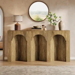 Tribesigns 62.99-Inch Long Sofa Console Table, Farmhouse Narrow Entryway Table